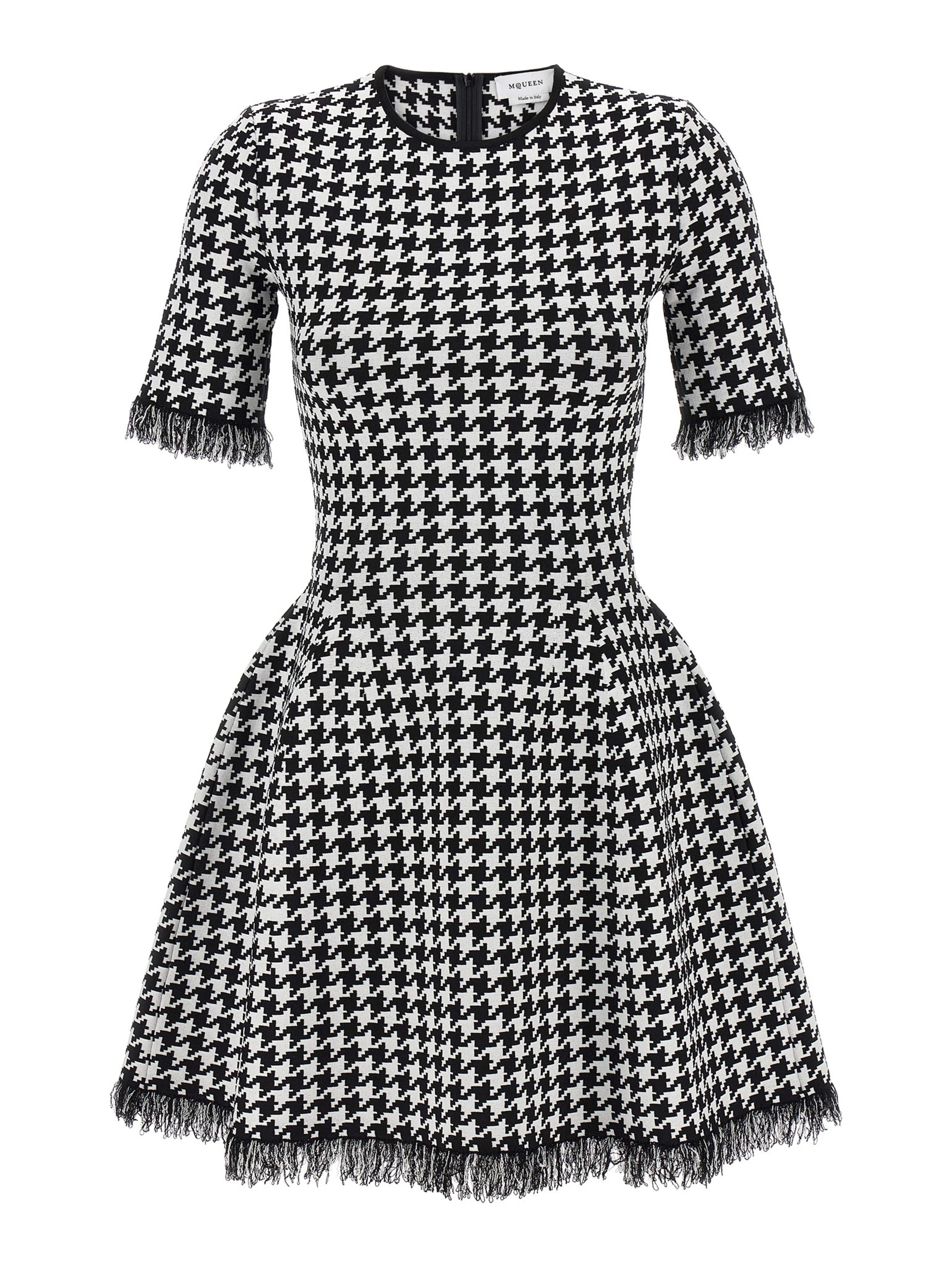 Bicolor Viscose Short Dress