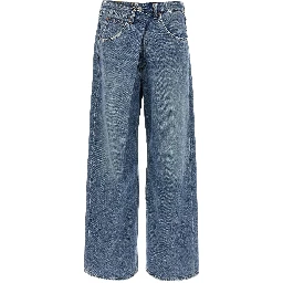 Blue Cotton Relaxed Fit Jeans