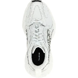 White Cowhide Athletic Sneakers