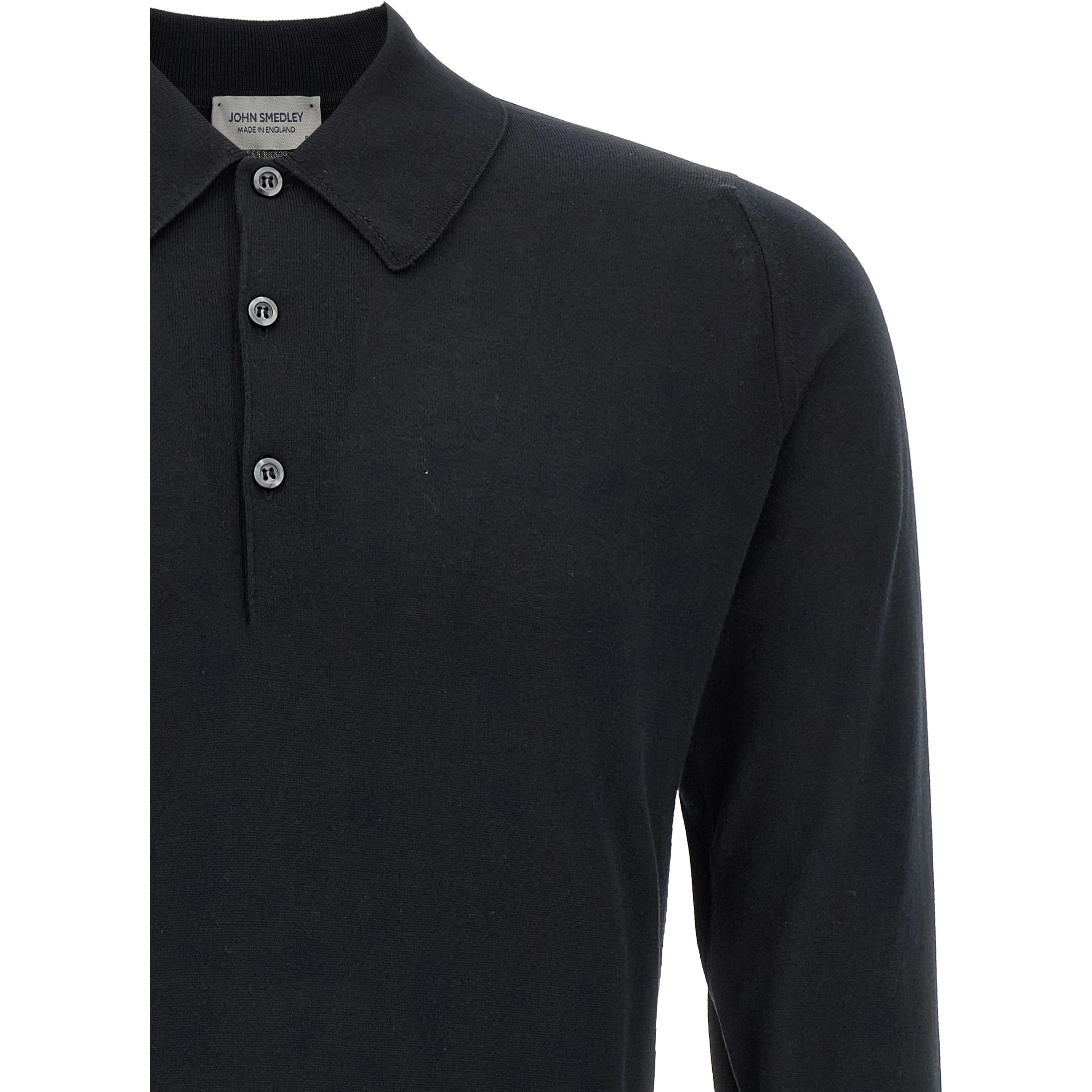 Black Cotton Polo Shirt