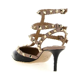 Multicolor Lamb Leather Mid Heel Pumps
