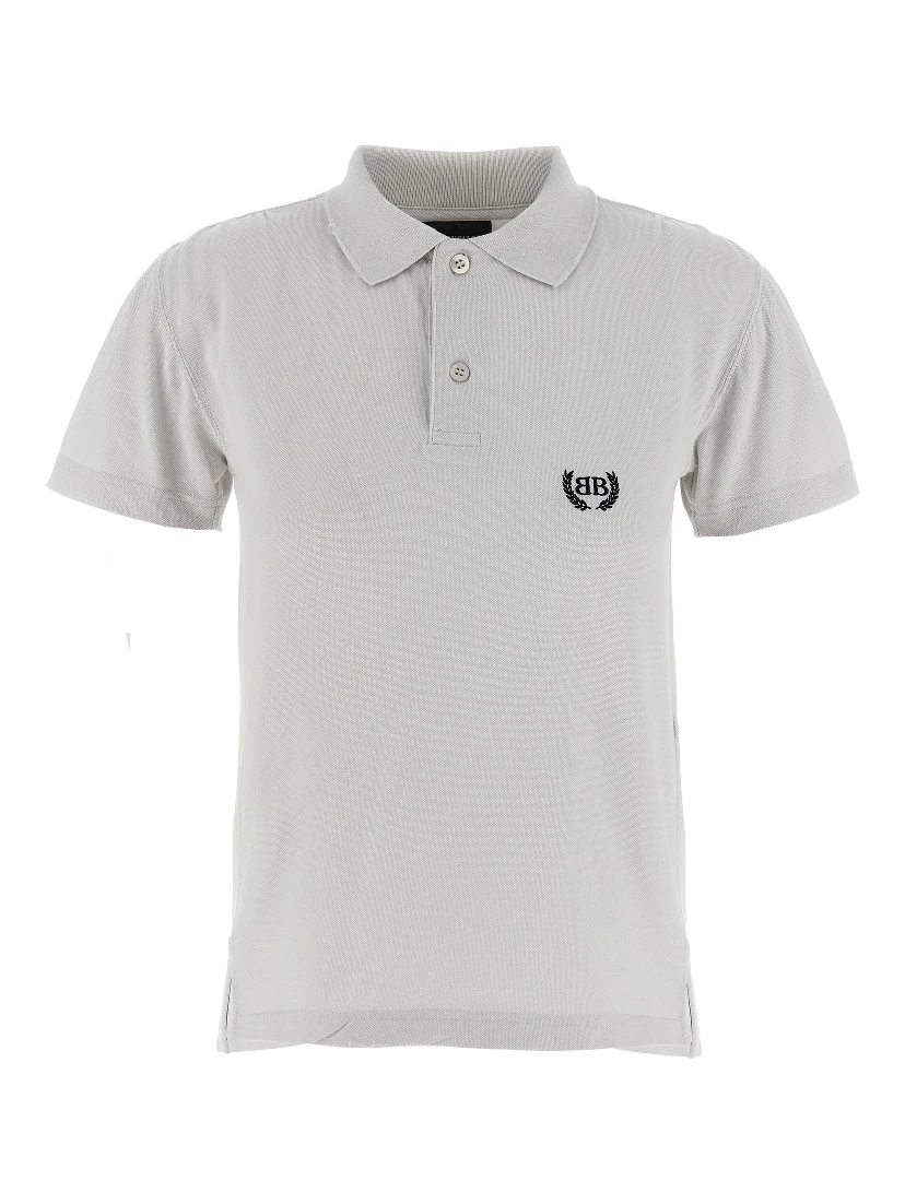 Gray Cotton Polo Shirt