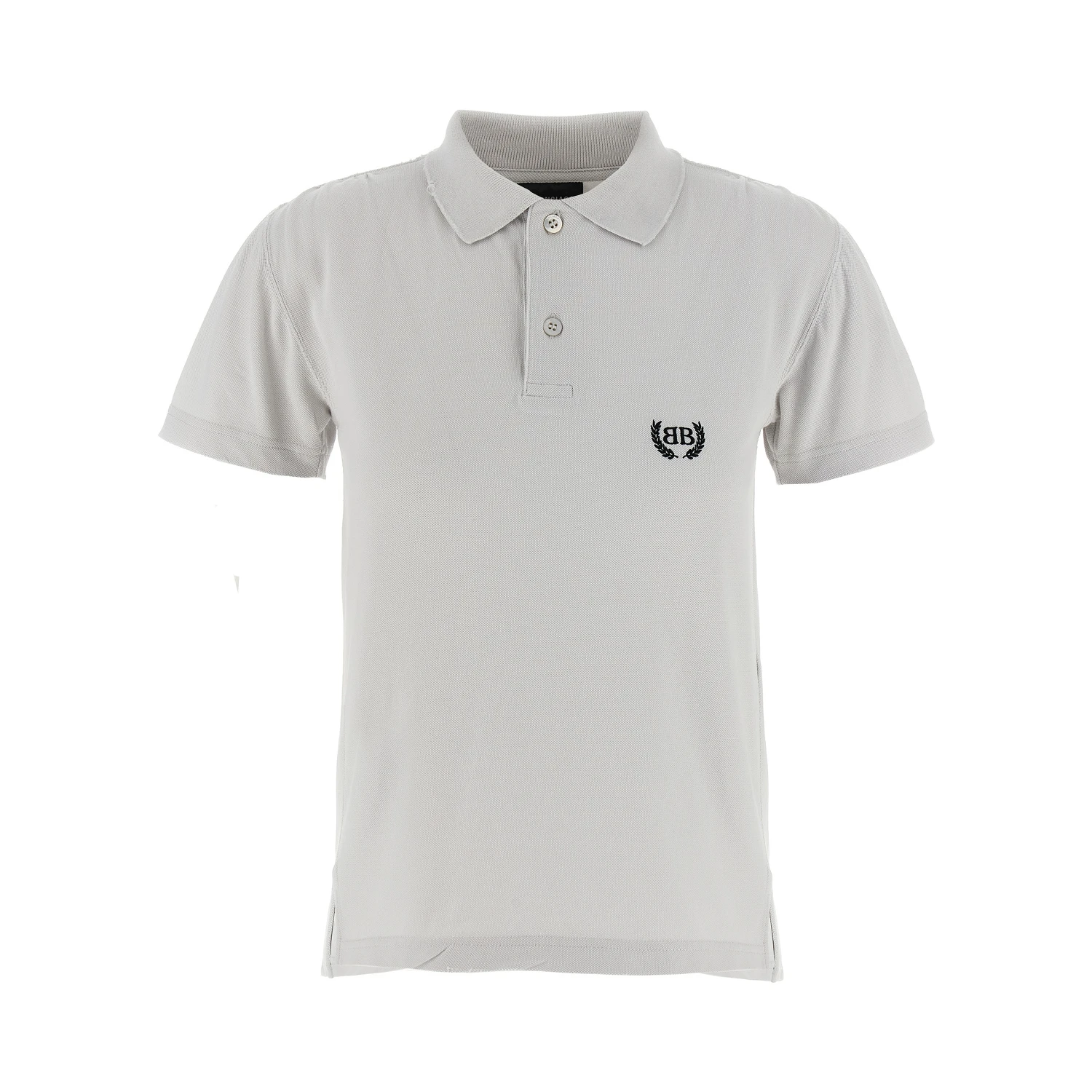 Gray Cotton Polo Shirt
