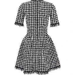 Bicolor Viscose Short Dress