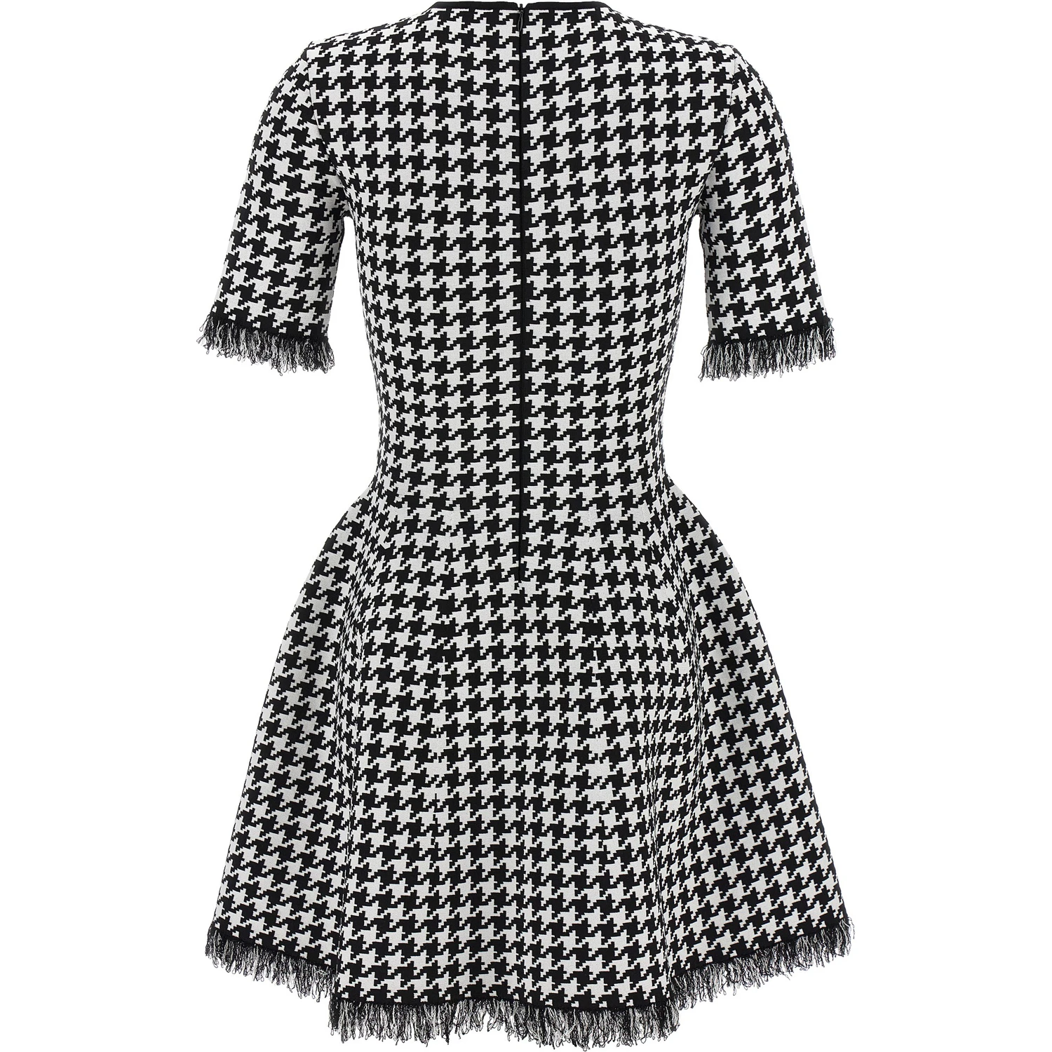 Bicolor Viscose Short Dress