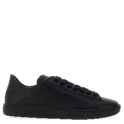 Black Calfskin Low Top Sneakers