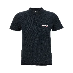Blue Cotton Polo Shirt