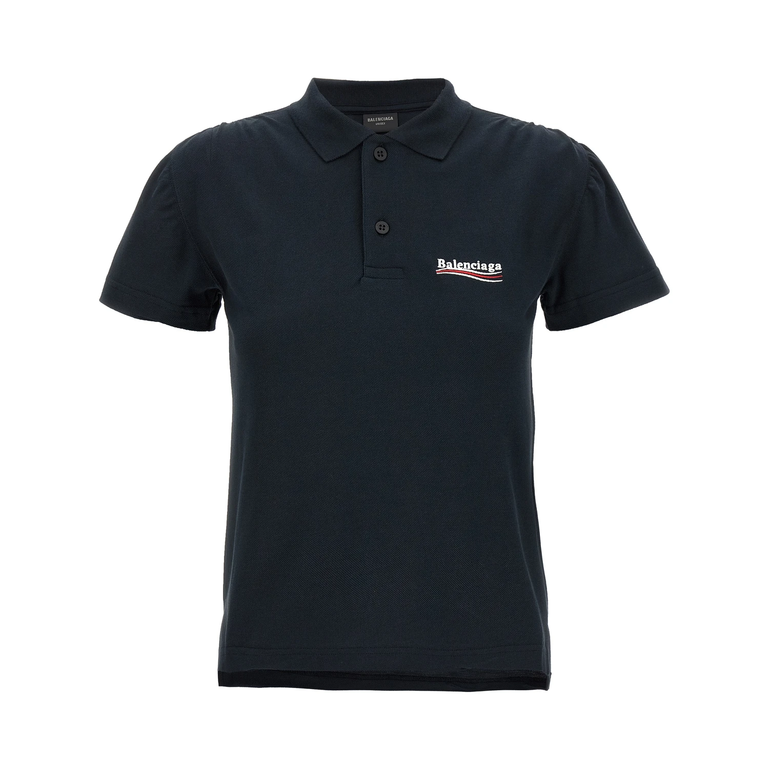 Blue Cotton Polo Shirt