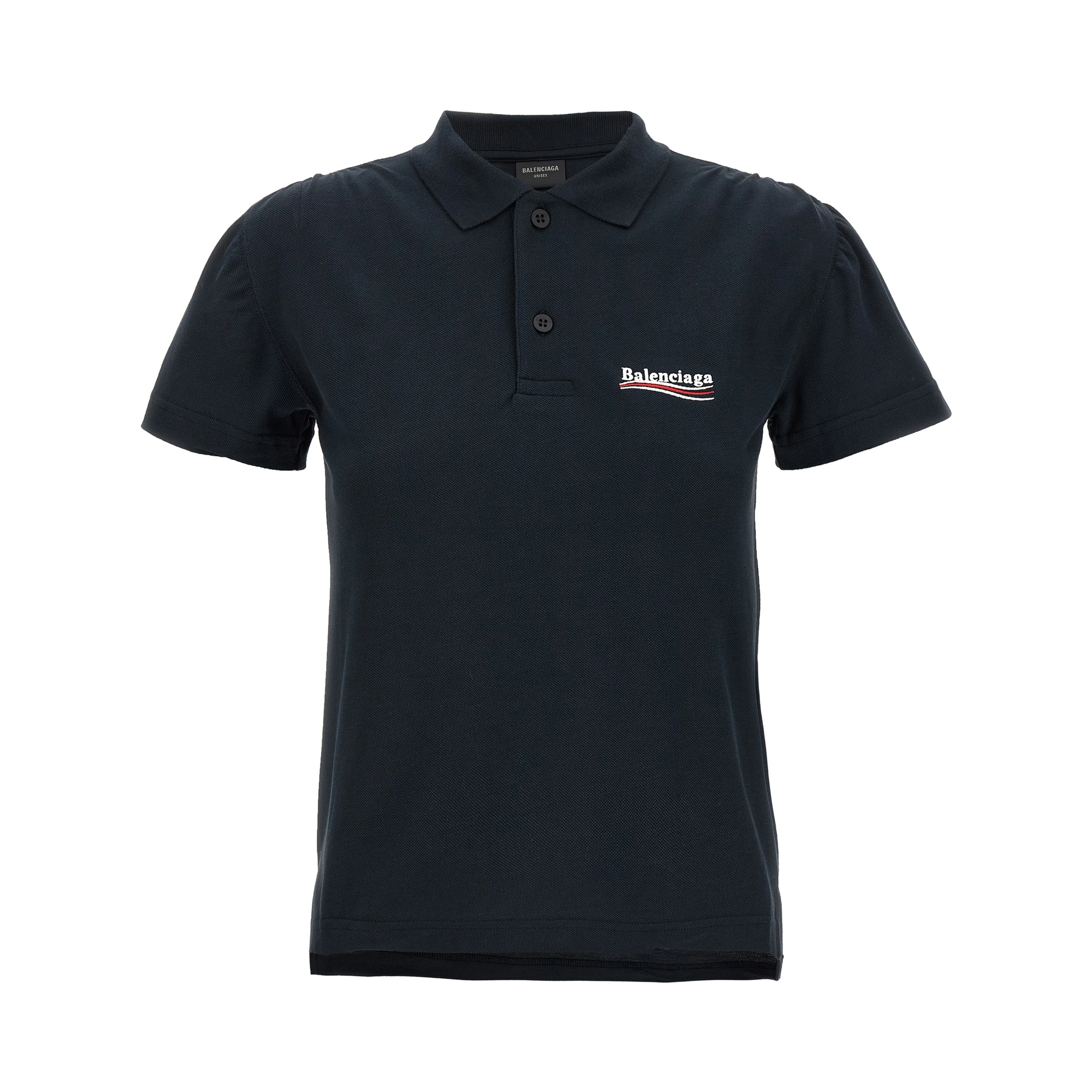 Blue Cotton Polo Shirt