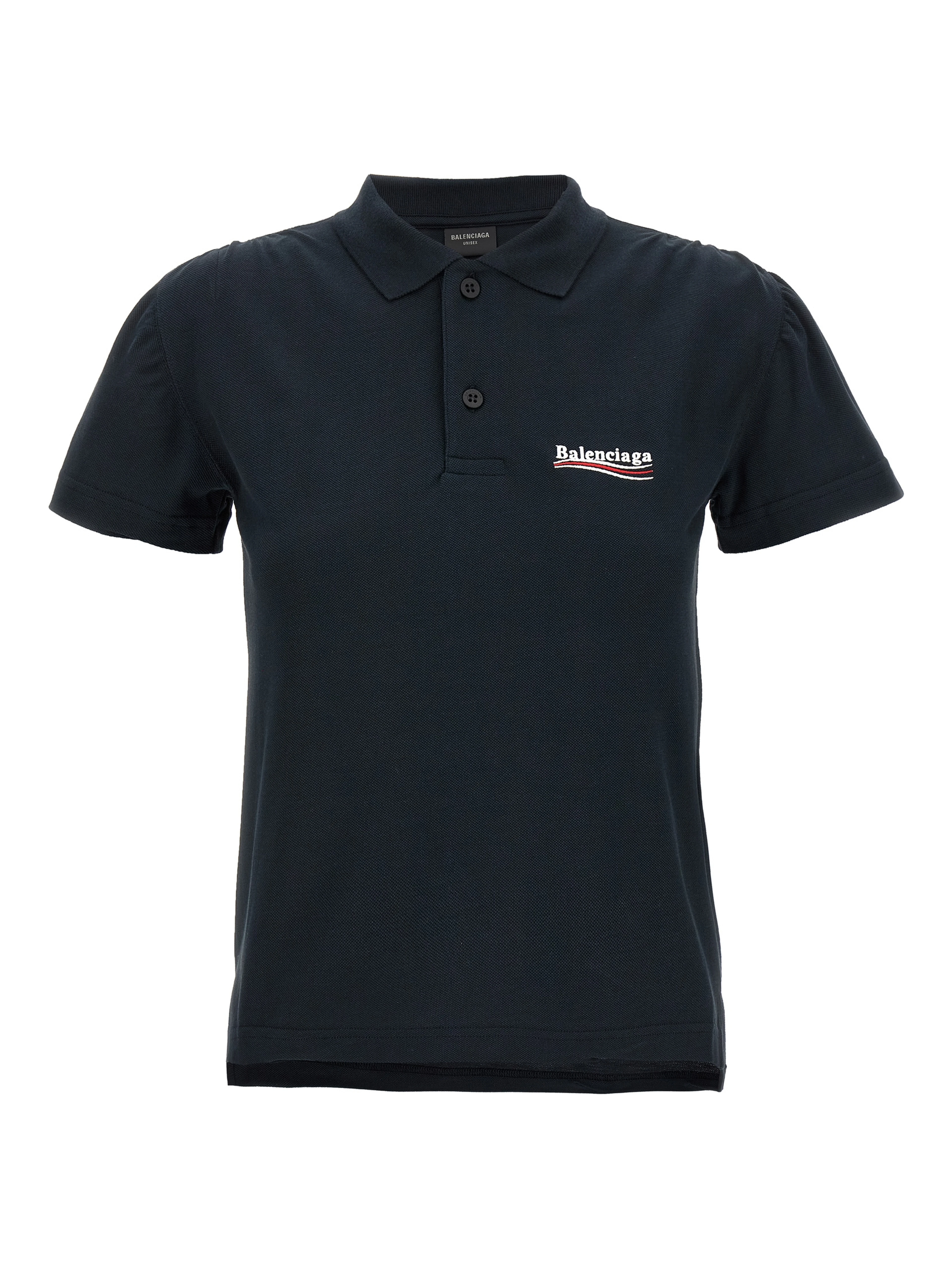 Blue Cotton Polo Shirt
