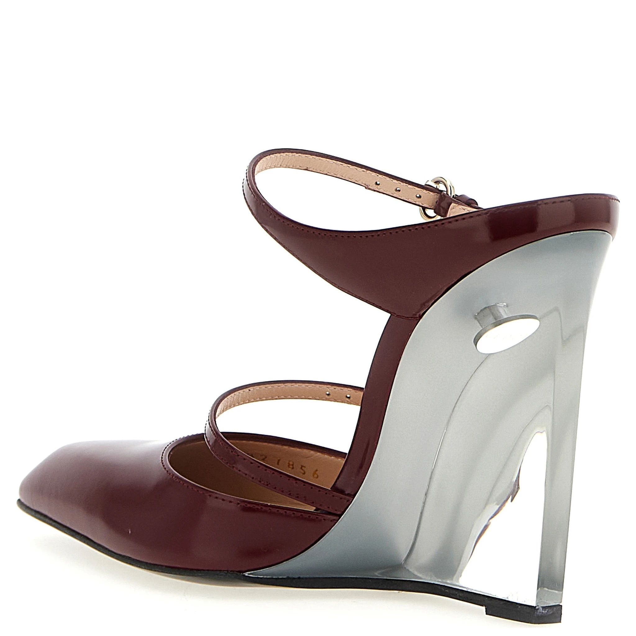 Multicolor Leather Wedge Sandals
