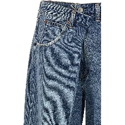 Blue Cotton Relaxed Fit Jeans