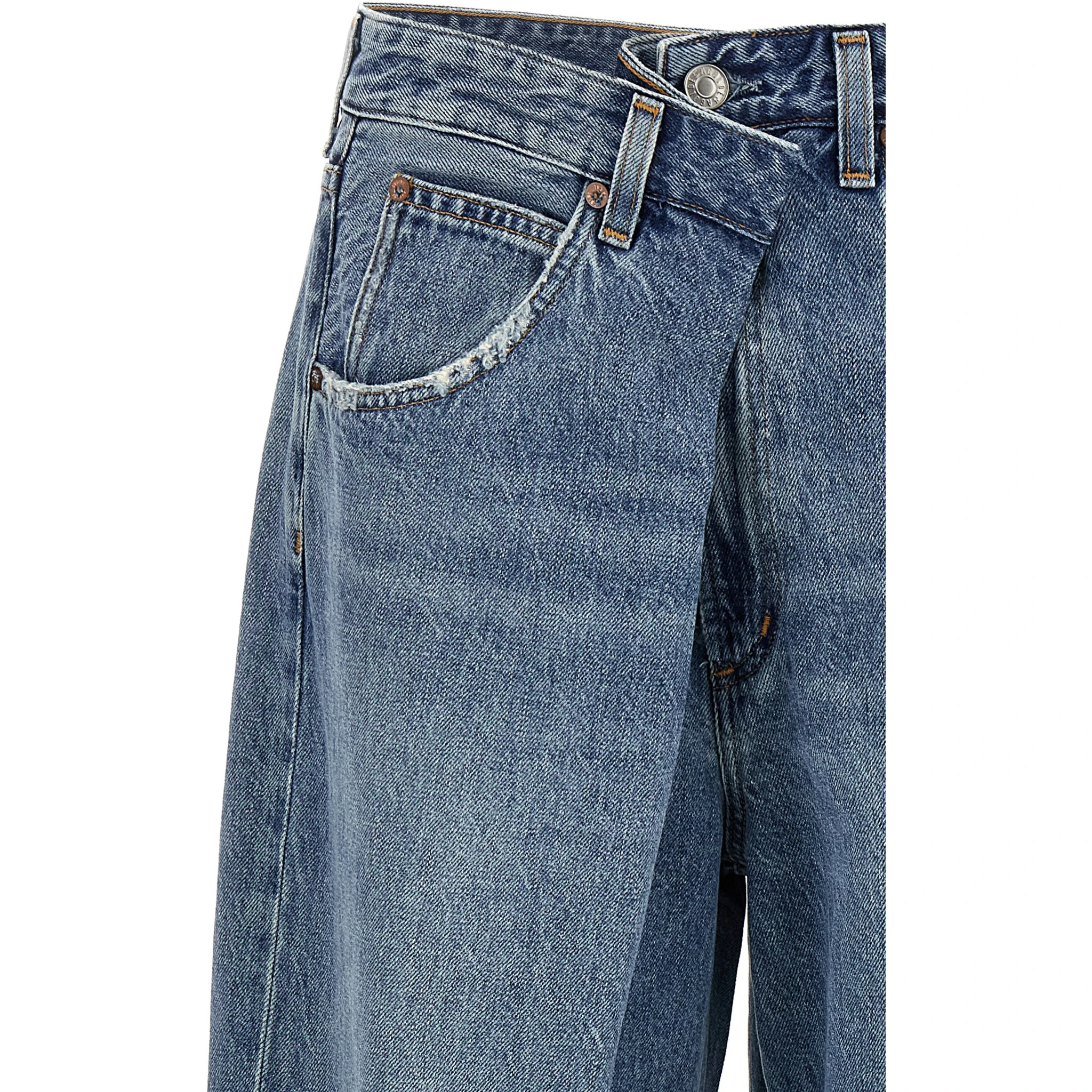 Blue Cotton Relaxed Fit Jeans