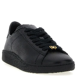 Black Calfskin Low Top Sneakers