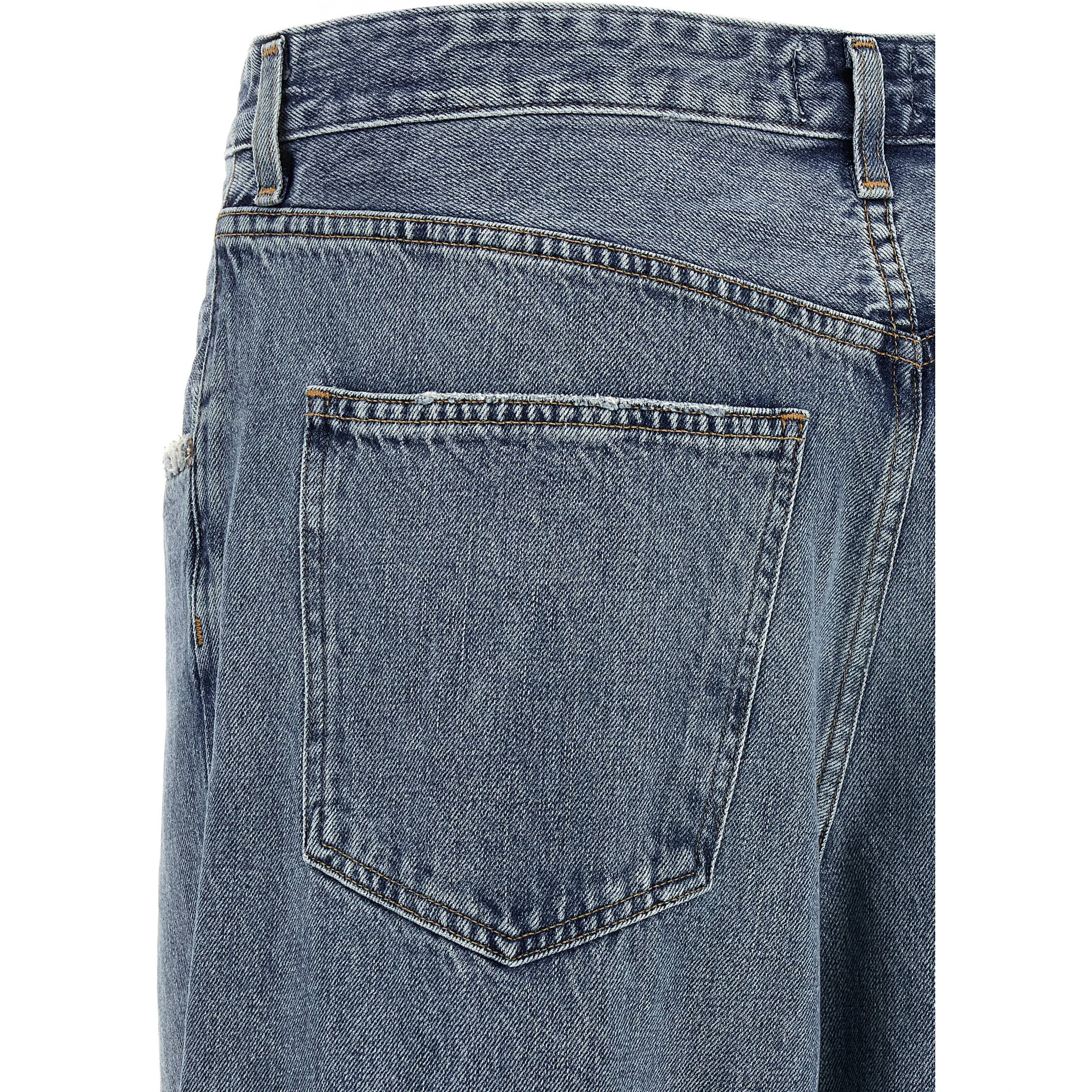 Blue Cotton Relaxed Fit Jeans