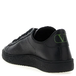 Black Calfskin Low Top Sneakers