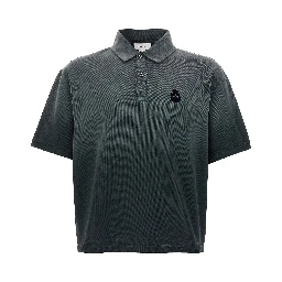 Gray Cotton Polo Shirt