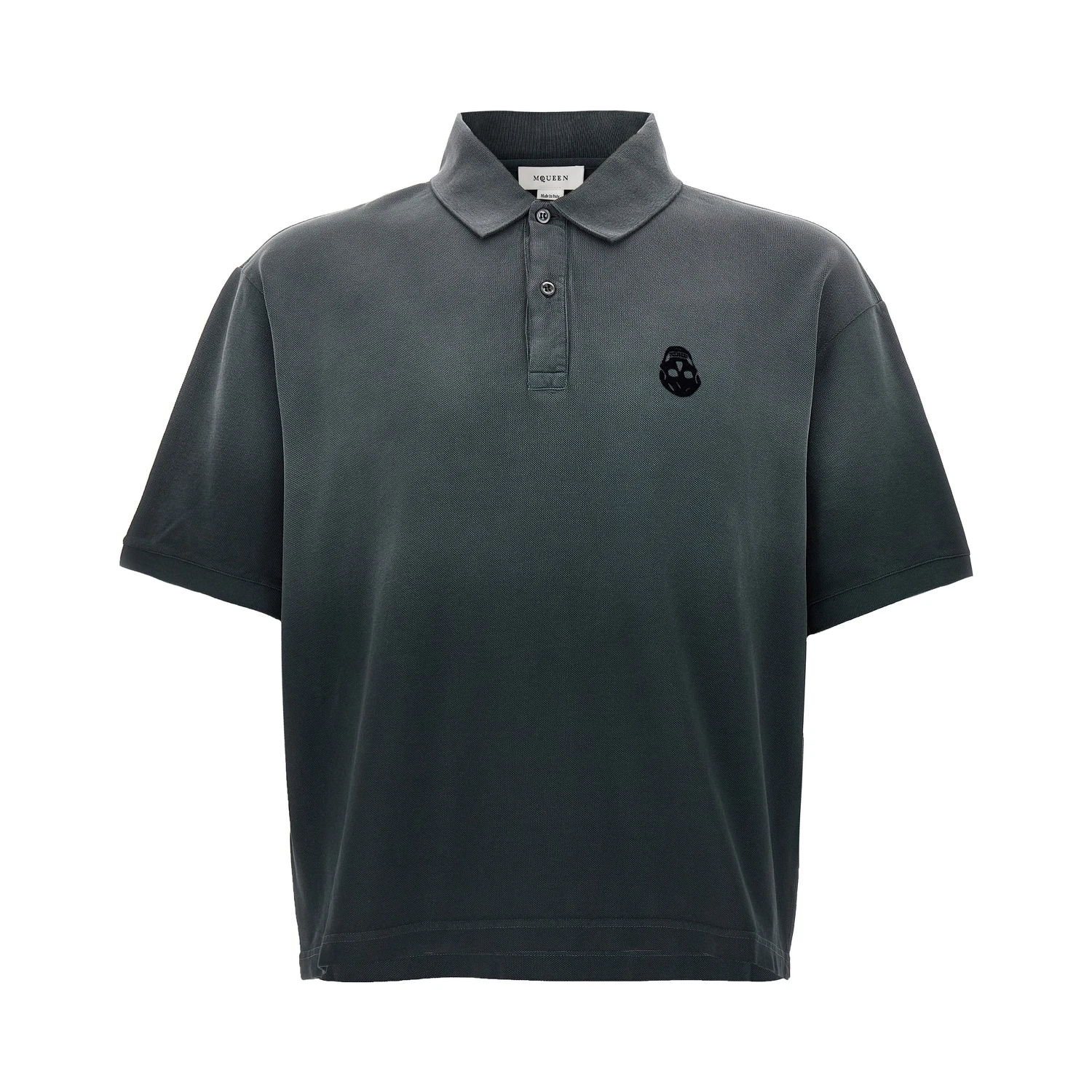 Gray Cotton Polo Shirt