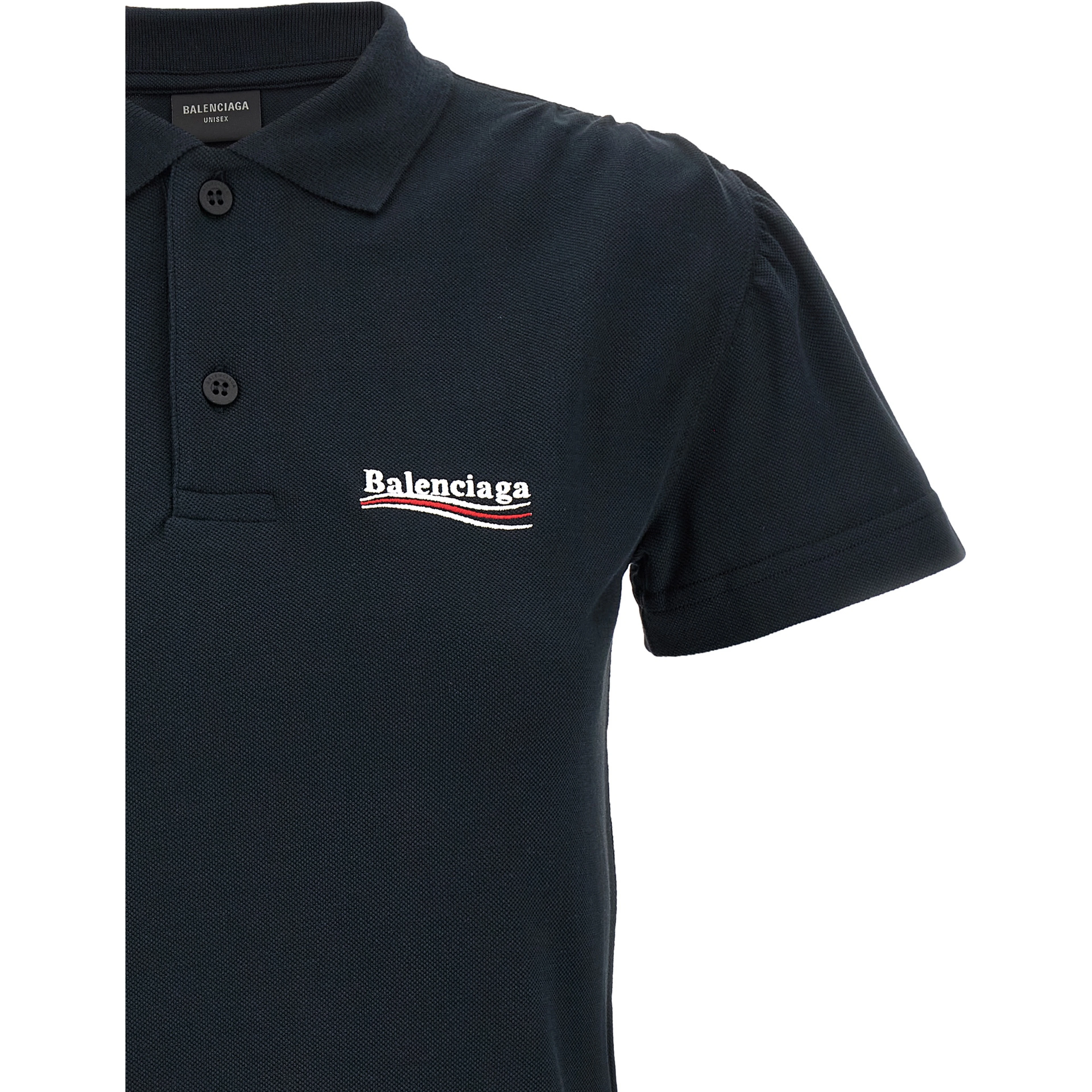 Blue Cotton Polo Shirt