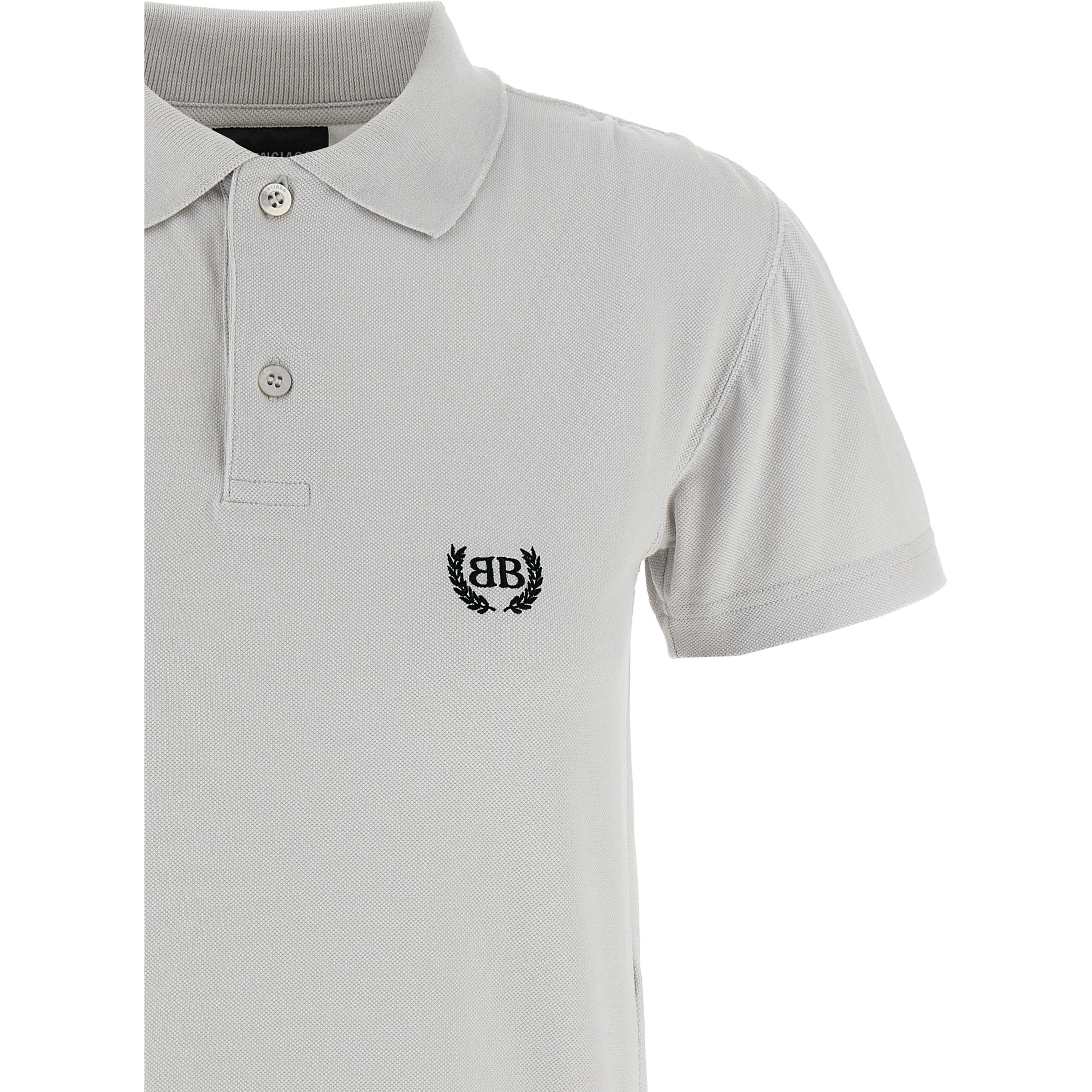 Gray Cotton Polo Shirt