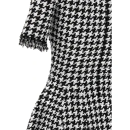 Bicolor Viscose Short Dress