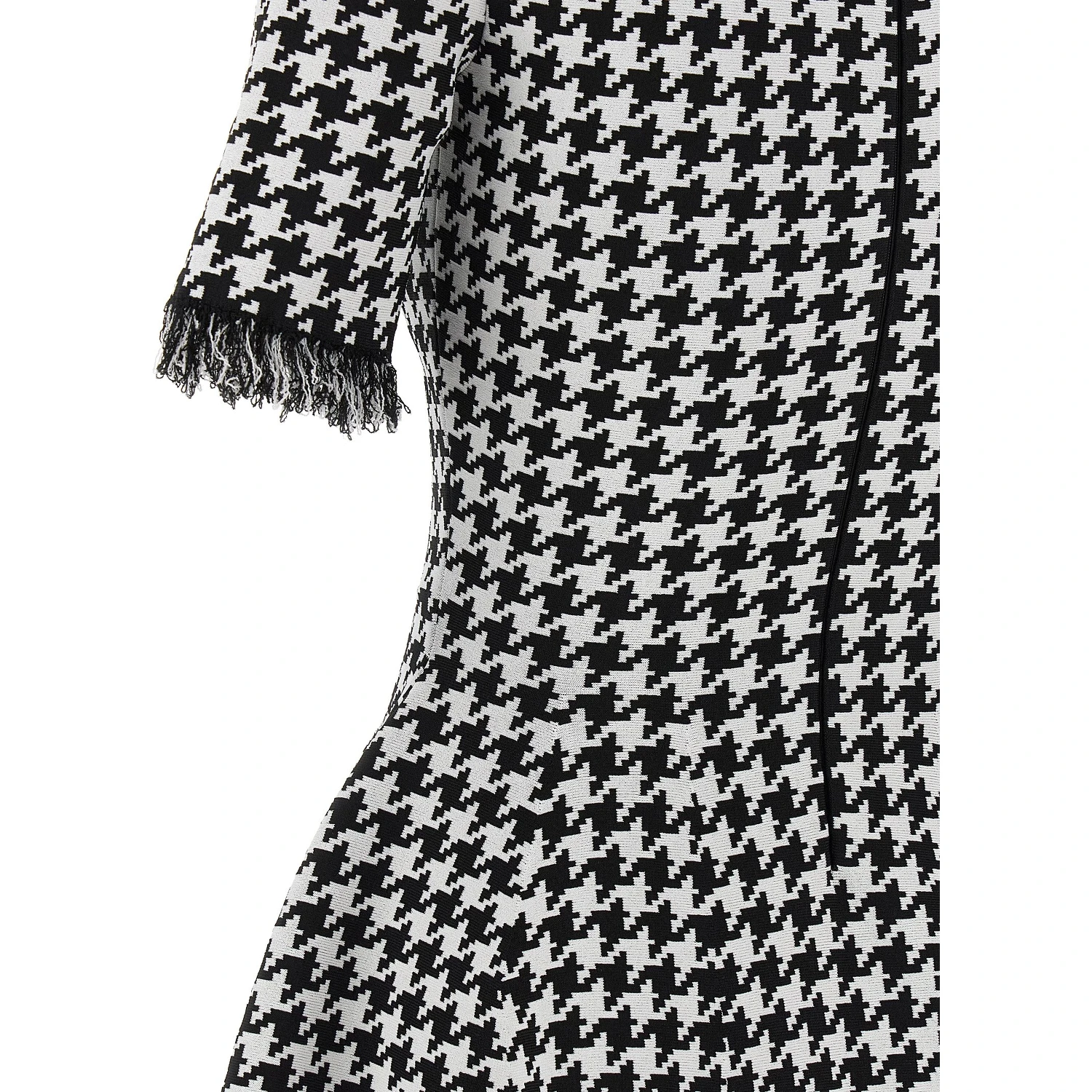 Bicolor Viscose Short Dress