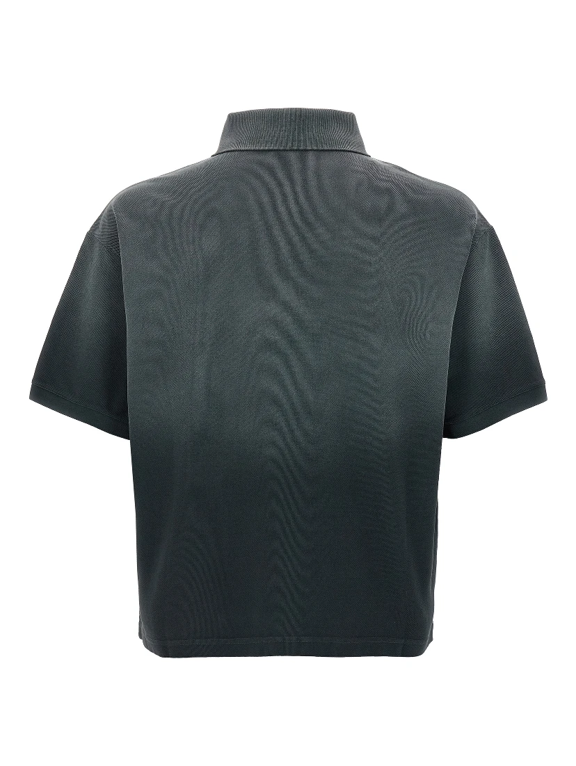 Gray Cotton Polo Shirt