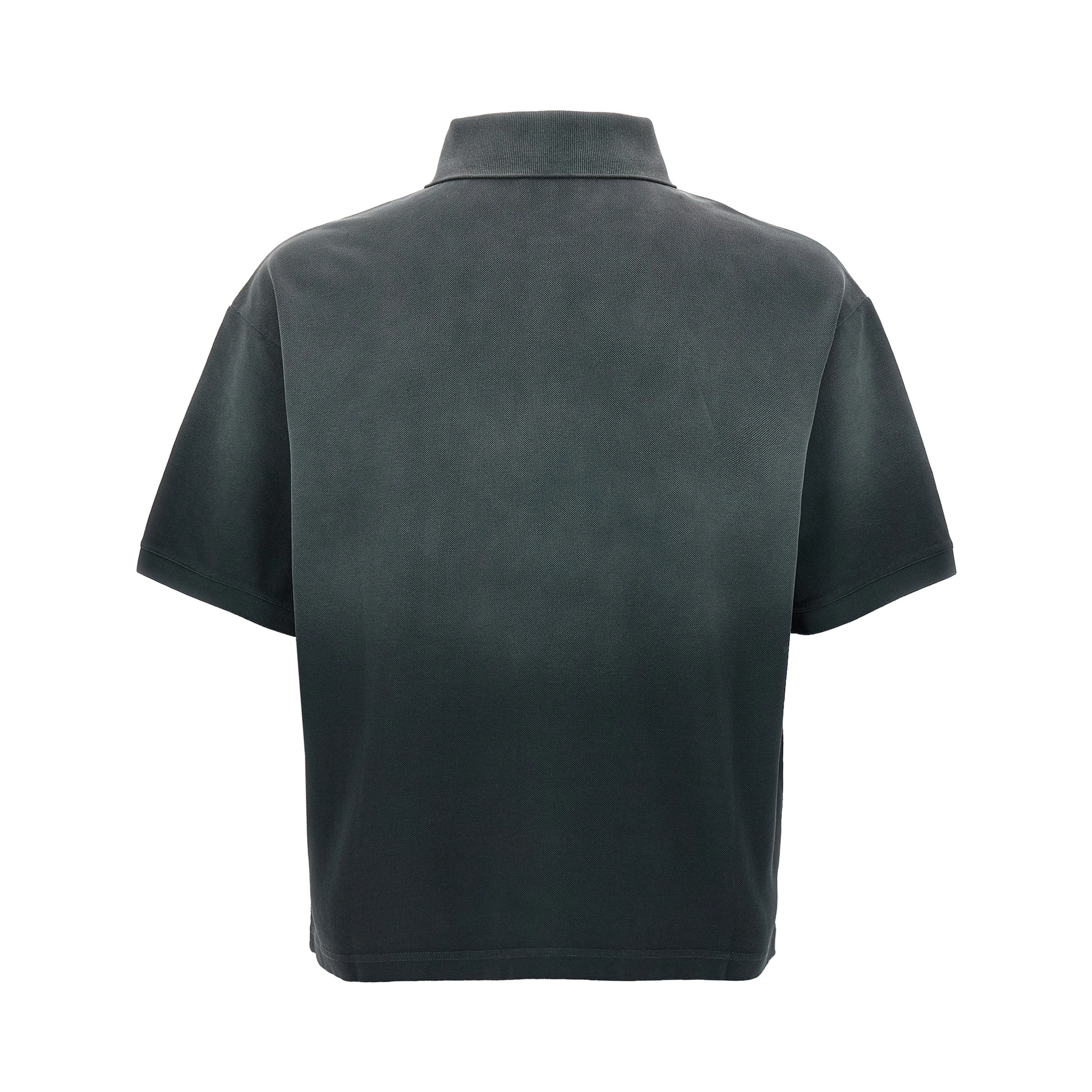 Gray Cotton Polo Shirt