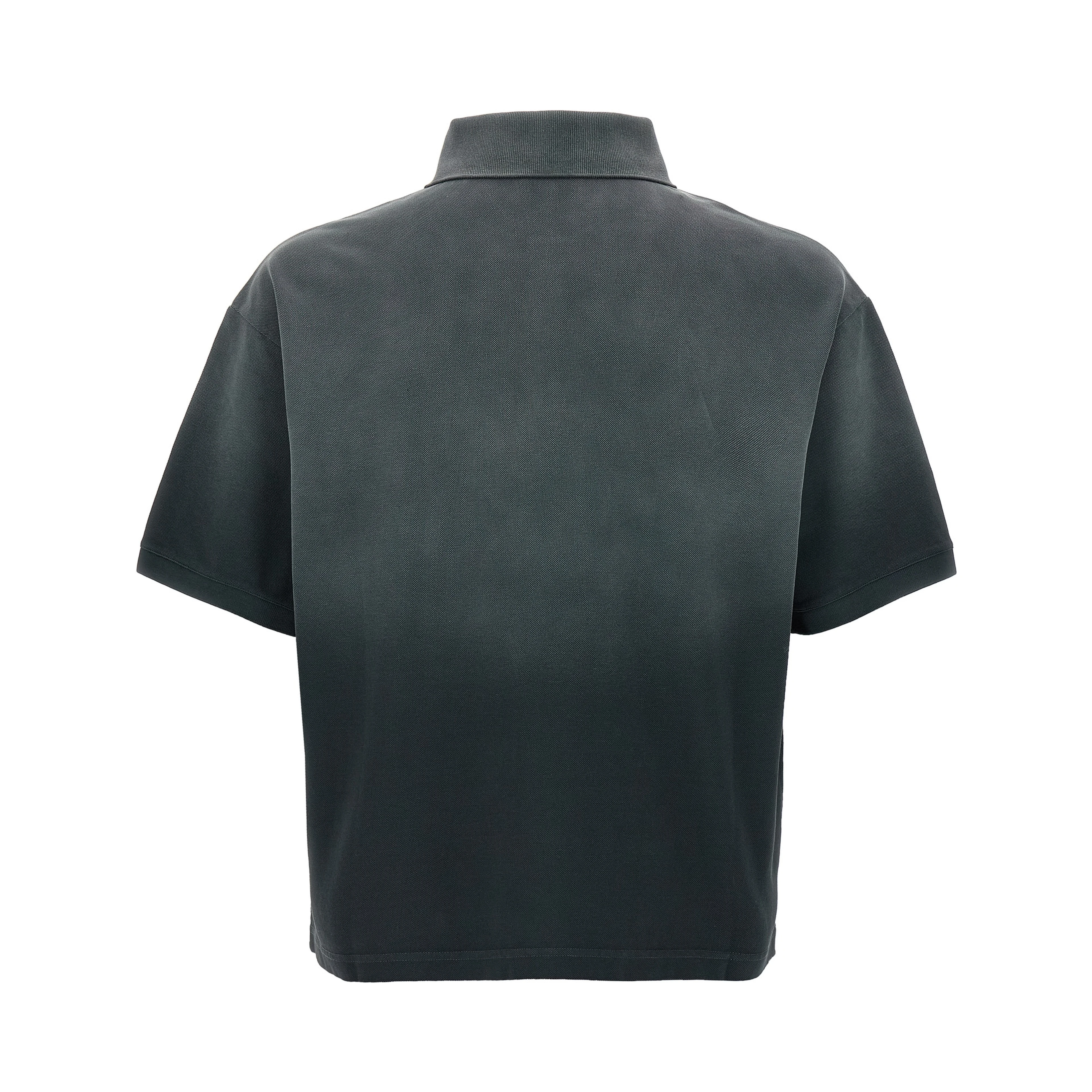Gray Cotton Polo Shirt
