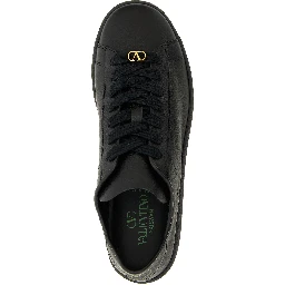 Black Calfskin Low Top Sneakers