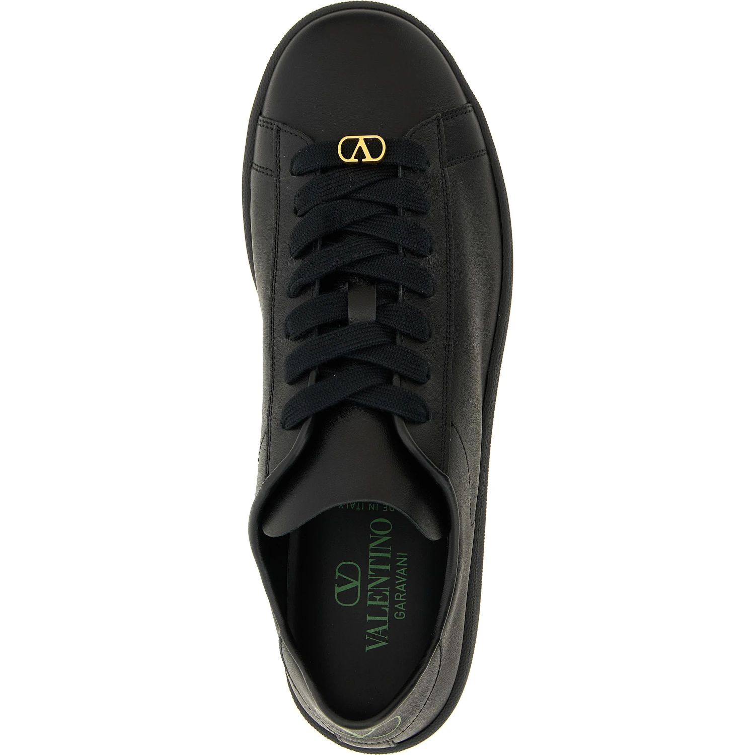 Black Calfskin Low Top Sneakers