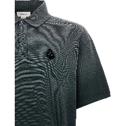 Gray Cotton Polo Shirt
