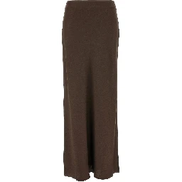 Brown Acetate Mini Skirt