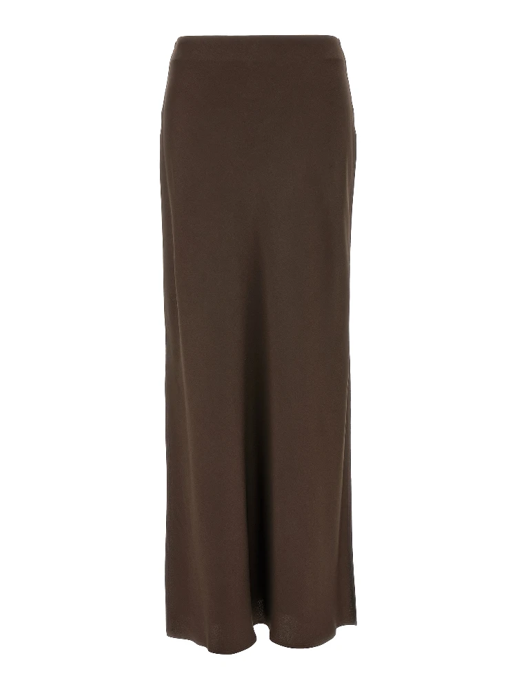 Brown Acetate Mini Skirt