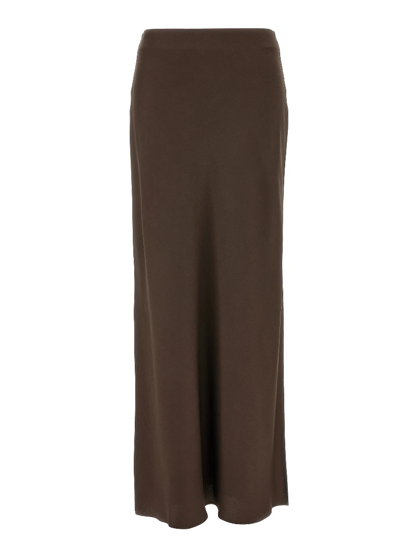 Brown Acetate Mini Skirt