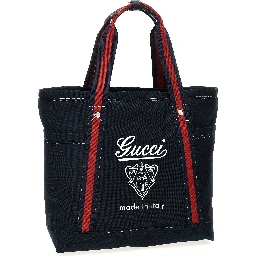Blue Cotton Tote Bag