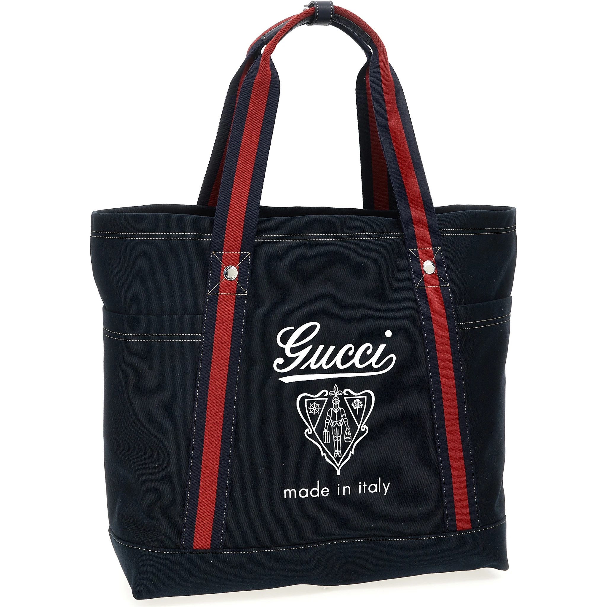 Blue Cotton Tote Bag