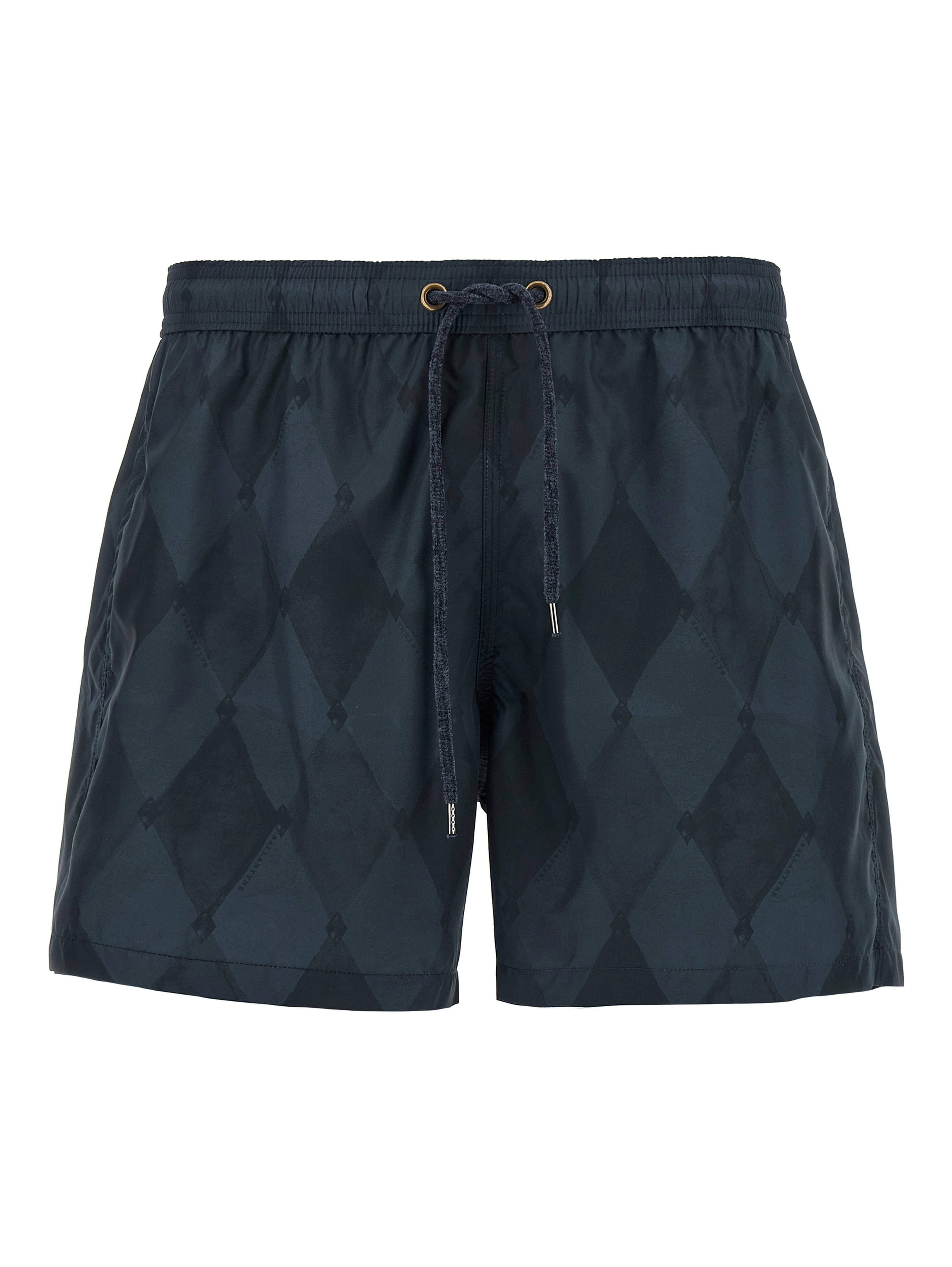 Blue Polyester Swim Shorts