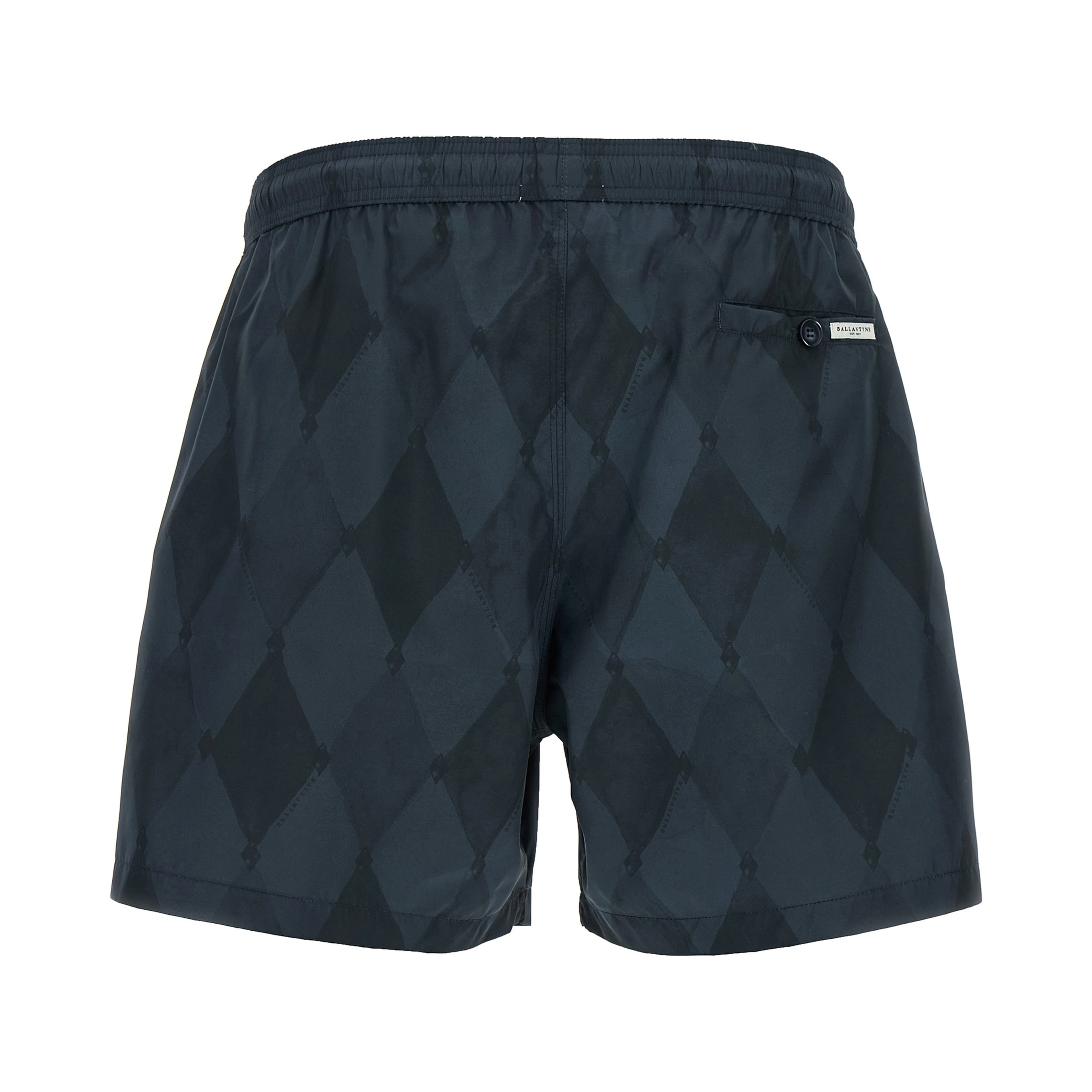 Blue Polyester Swim Shorts