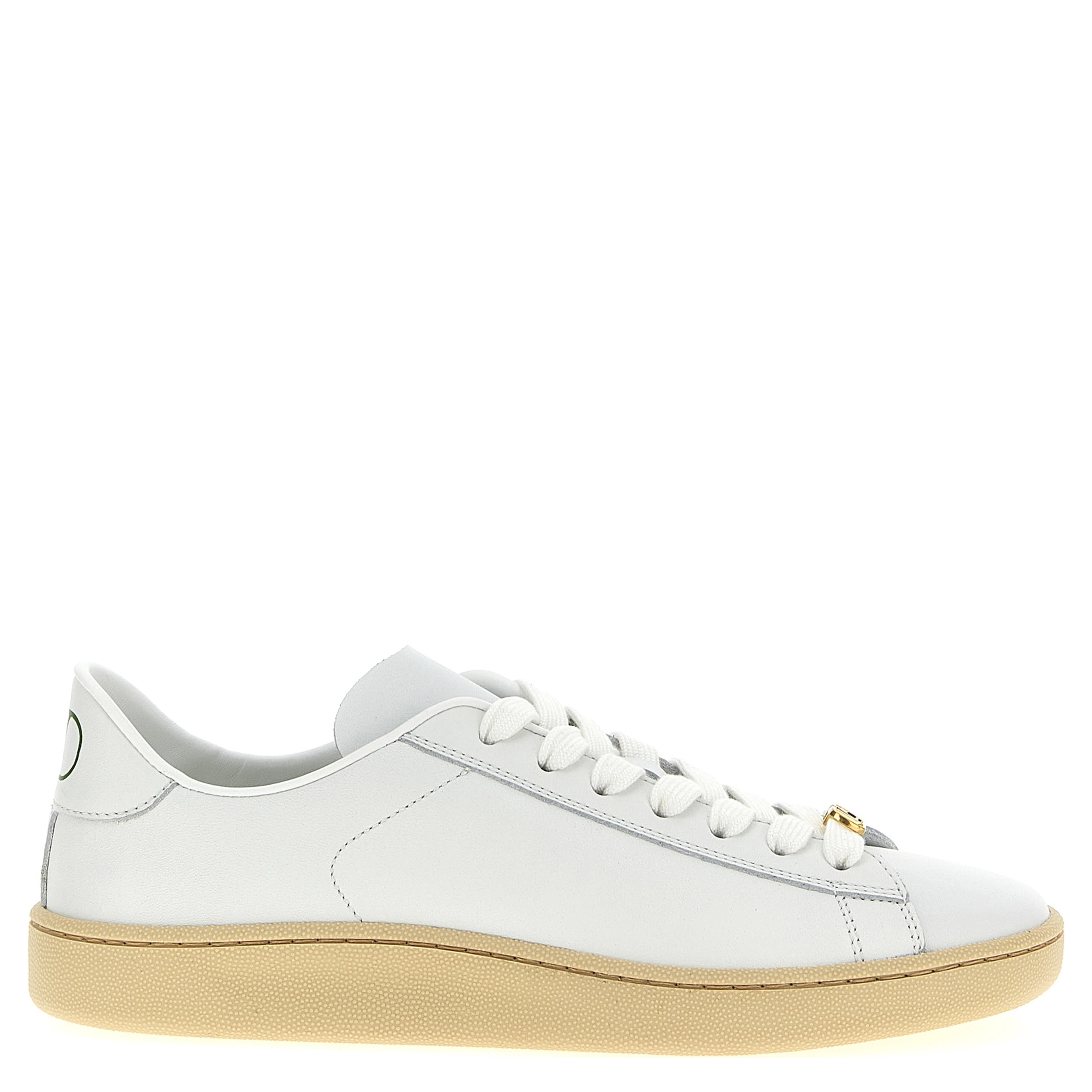 White Calfskin Low Top Sneakers