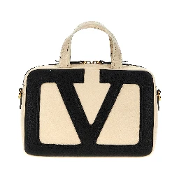 Bicolor Lamb Leather Handbag