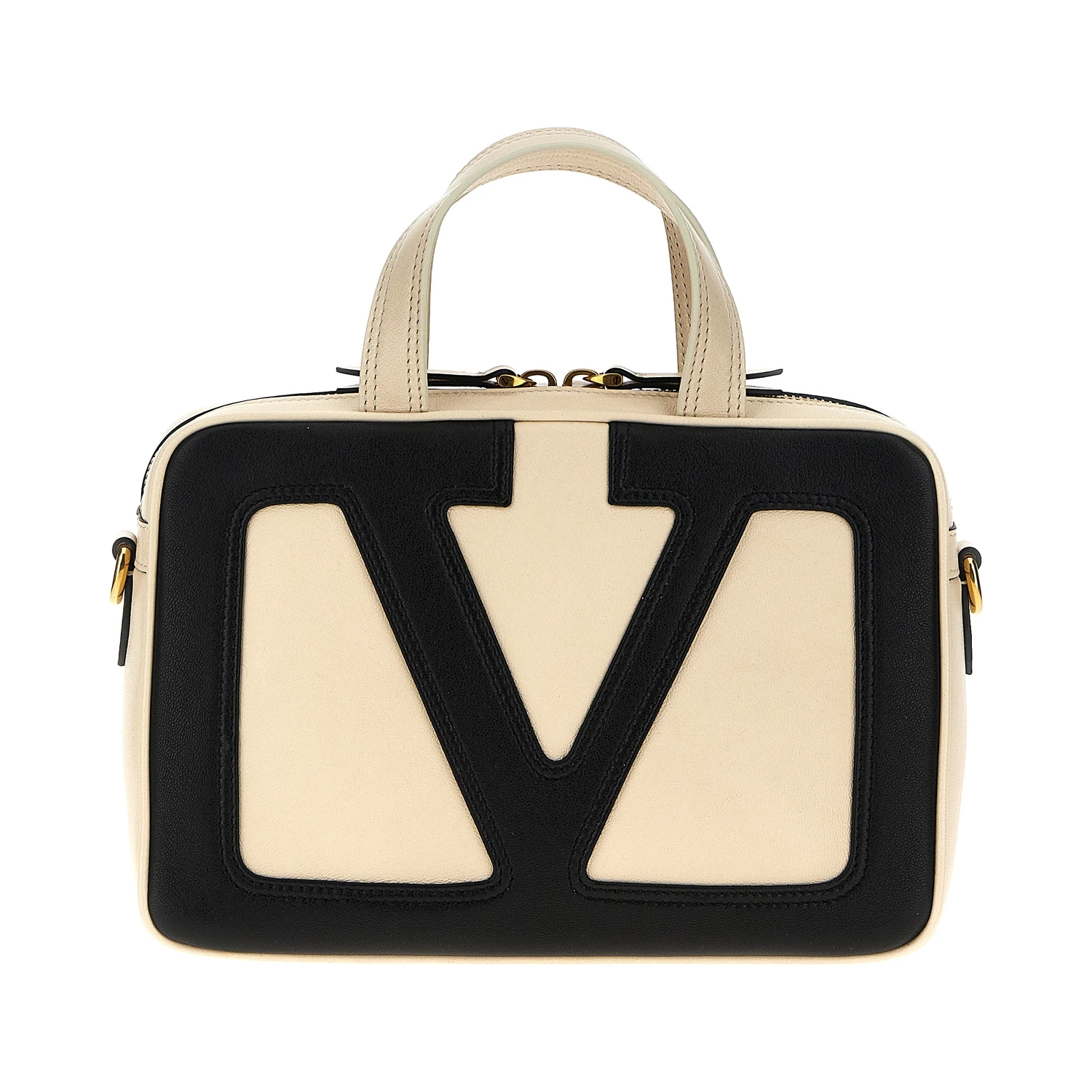 Bicolor Lamb Leather Handbag