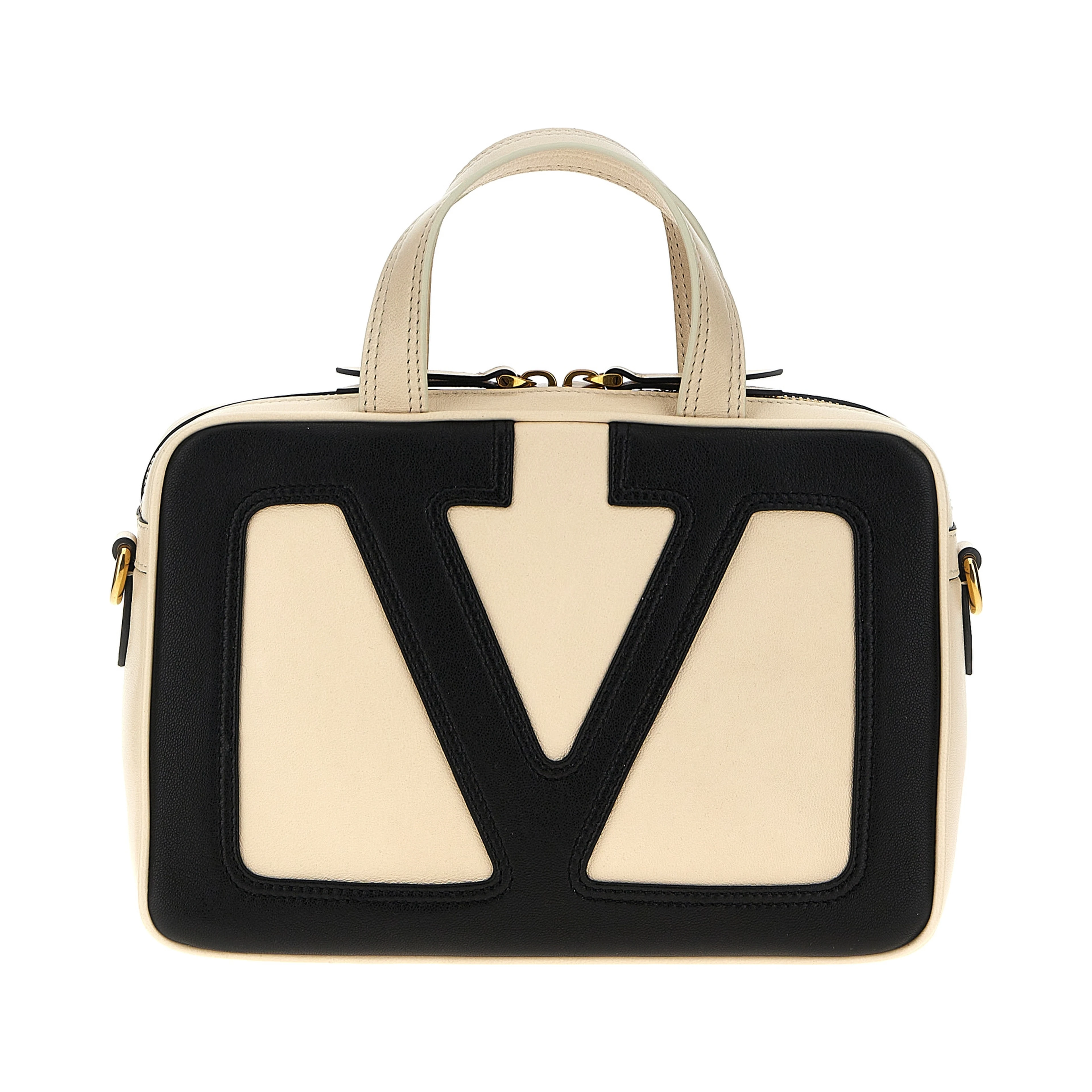 Bicolor Lamb Leather Handbag