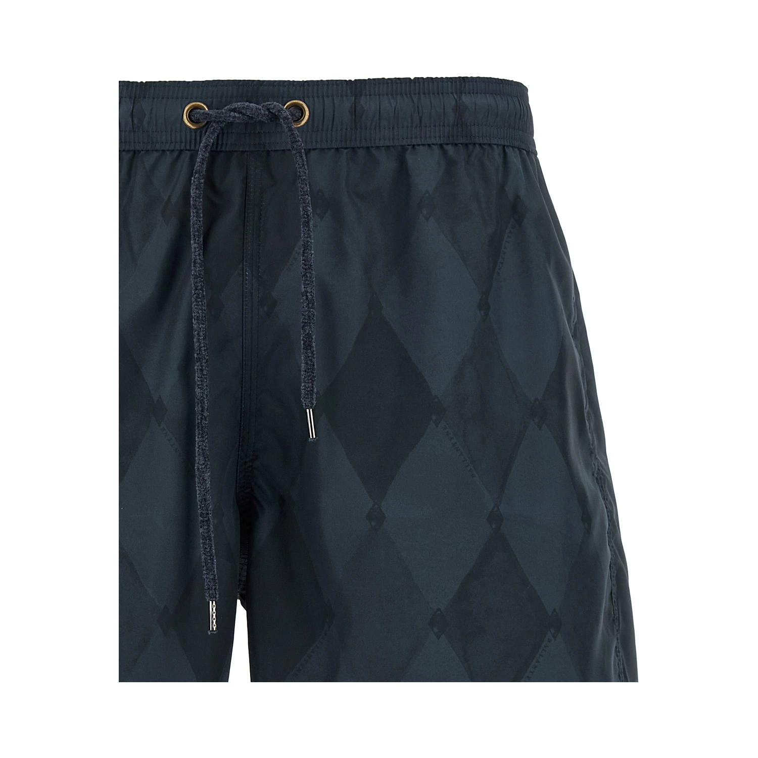 Blue Polyester Swim Shorts