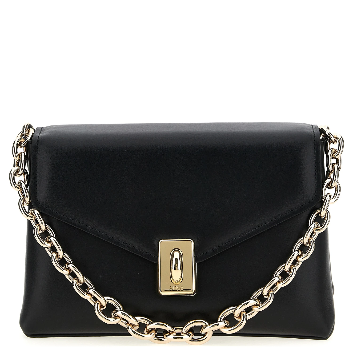 Black Leather Shoulder Bag