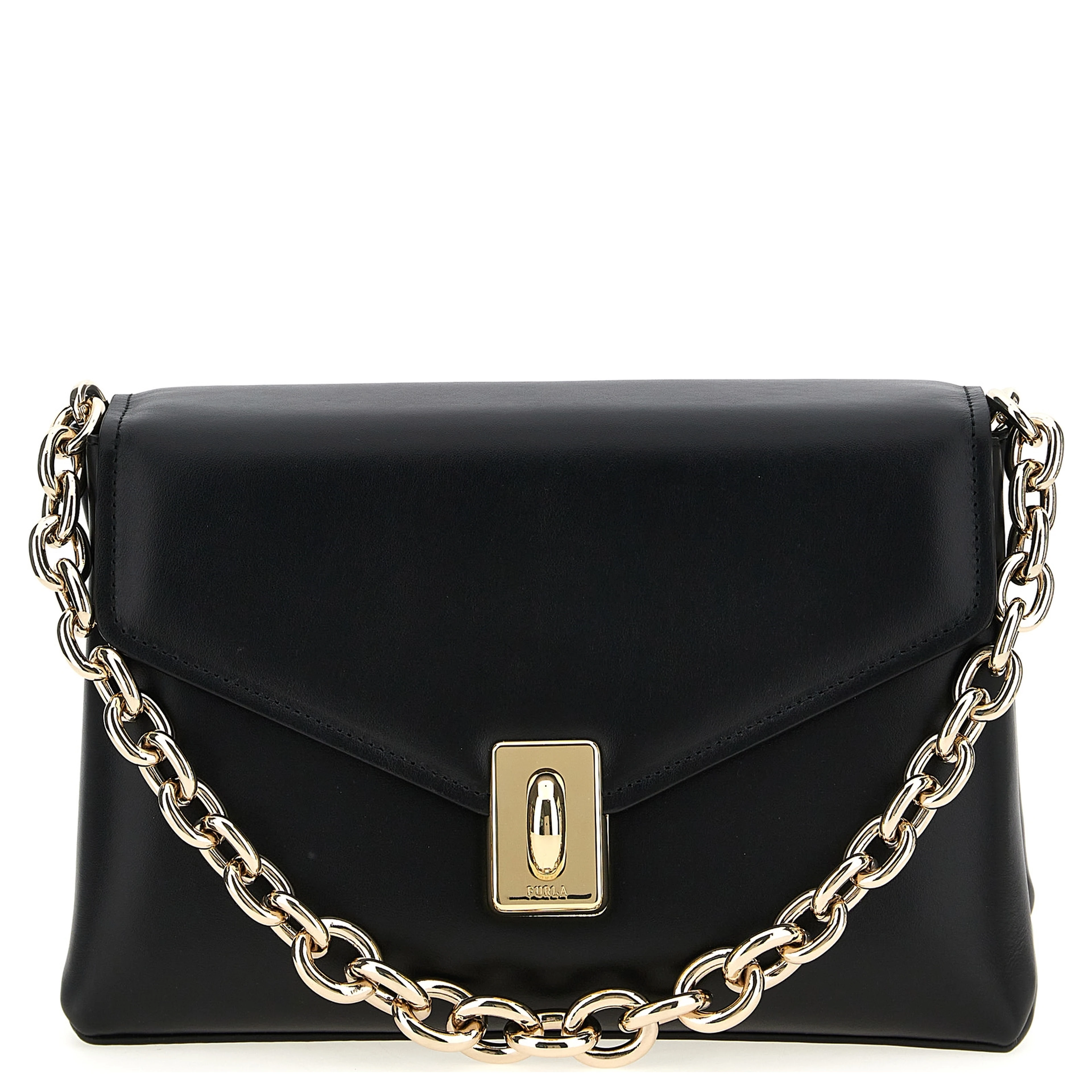 Black Leather Shoulder Bag