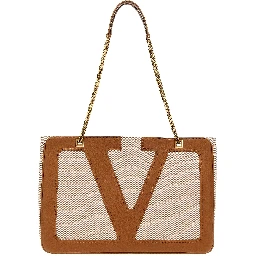 Beige Cotton Tote Bag