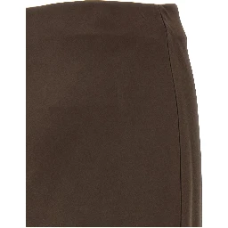 Brown Acetate Mini Skirt