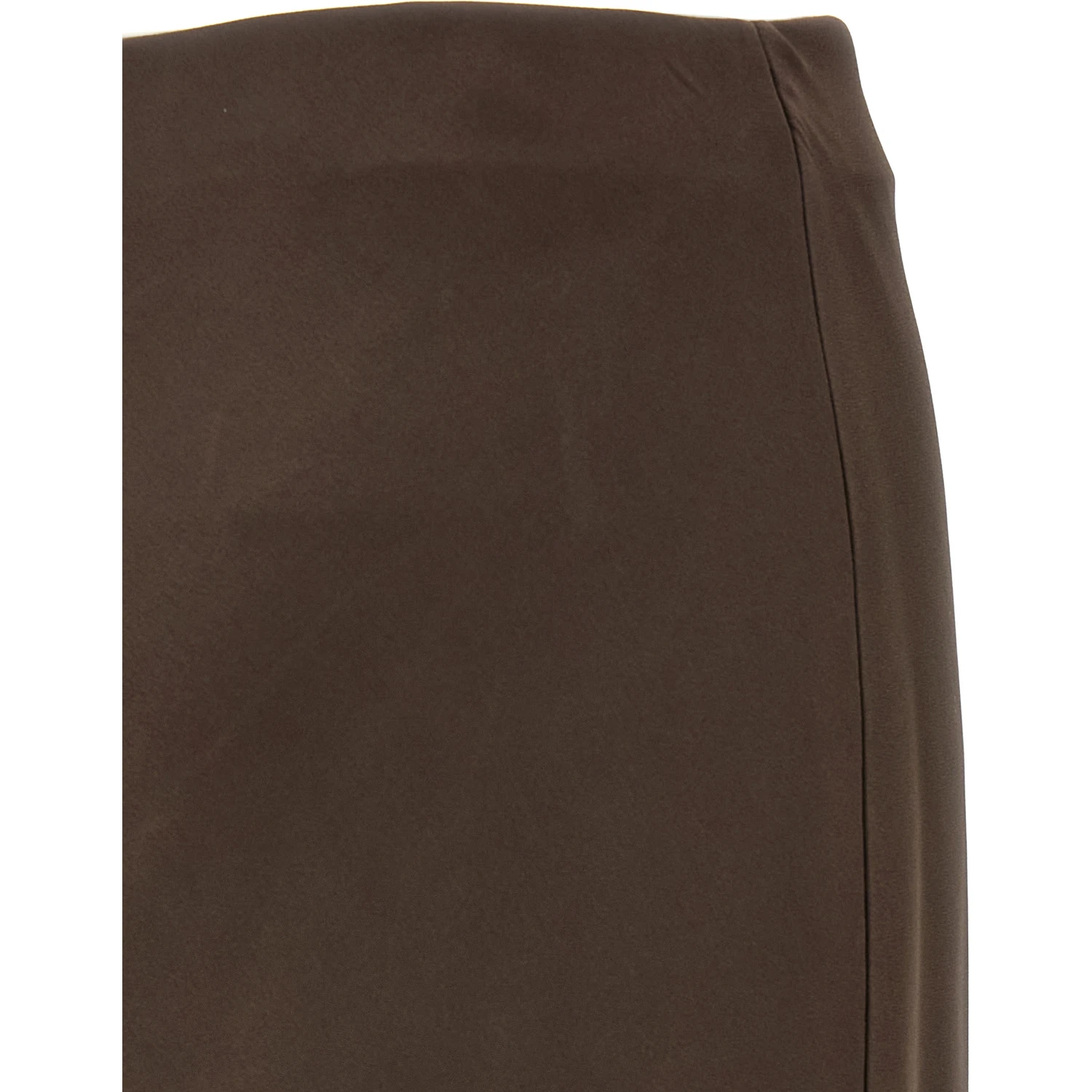 Brown Acetate Mini Skirt