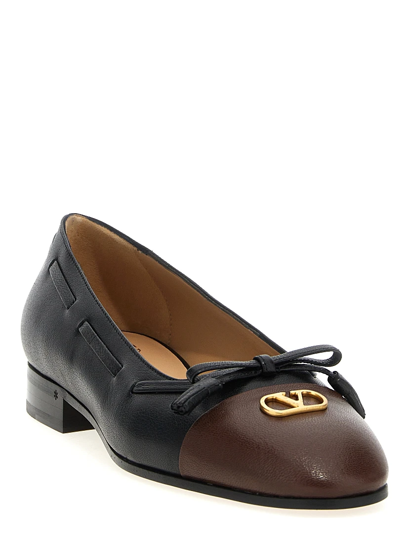Multicolor Calfskin Ballet Flats